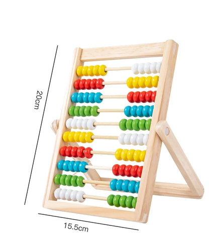 Classic Wooden Counting Toy – 100 Beads Montessori Abacus, Preschool Math Learning Toy, Number Arithmetic Practice Board, Early Education Gift for Toddlers