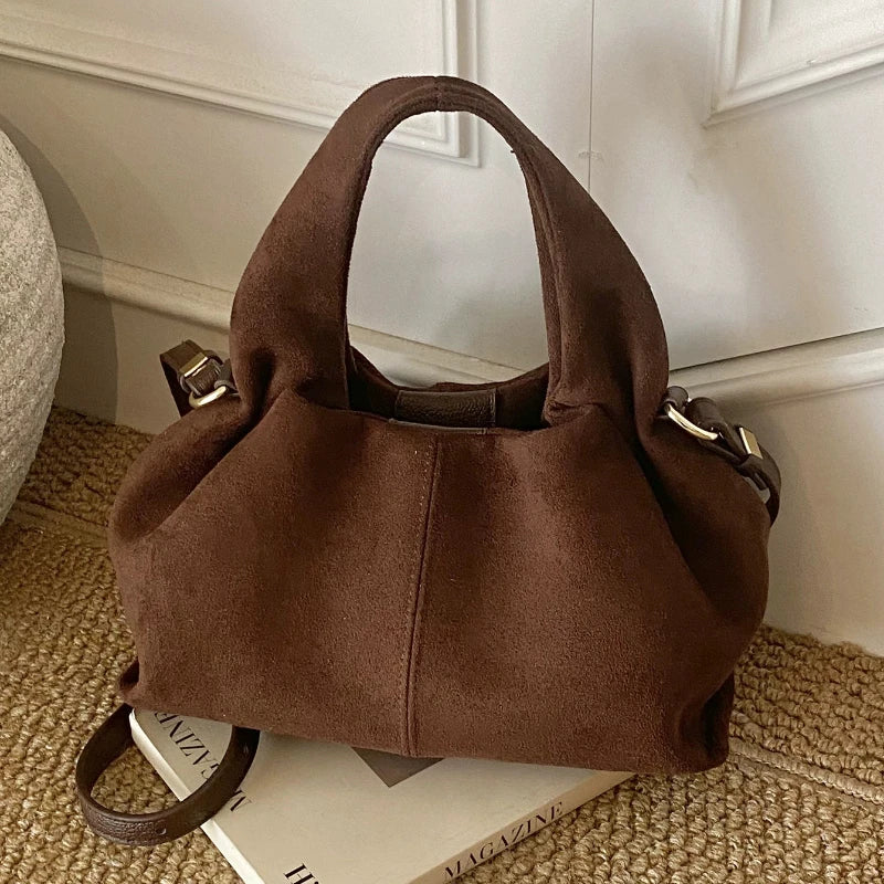 Sac à main bouffant français – Sac à bandoulière givré tendance avec fermoir magnétique, sac à main rétro en forme de nuage, sac à main tendance de style boîte à déjeuner pour femmes pour une utilisation décontractée et quotidienne