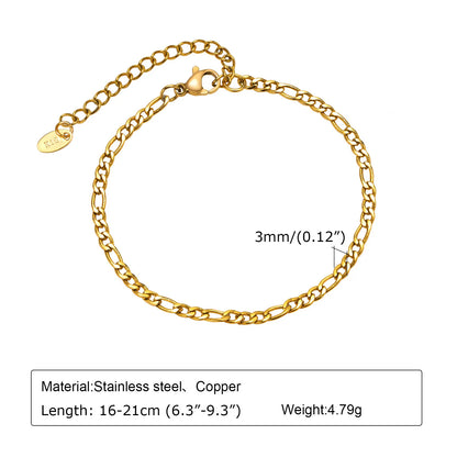 Non-Tarnish Stainless Steel Herringbone Bracelet – Gold Plated Waterproof Stackable Chain Bracelet for Women | Fashion Jewelry Gift