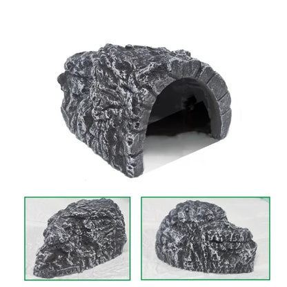 Resin Aquarium & Terrarium Decorations – Artificial Aquatic Fish Tank Ornaments for Reptile & Turtle Habitats, Underwater Landscape Decor