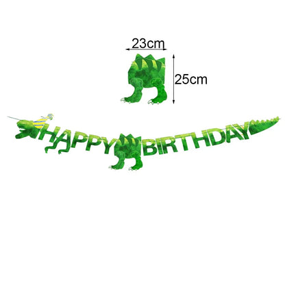 Jurassic Dinosaur Birthday Party Supplies – Dinosaur Fossil-Themed Disposable Plates, Cups & Napkins for Kids' Party Decorations