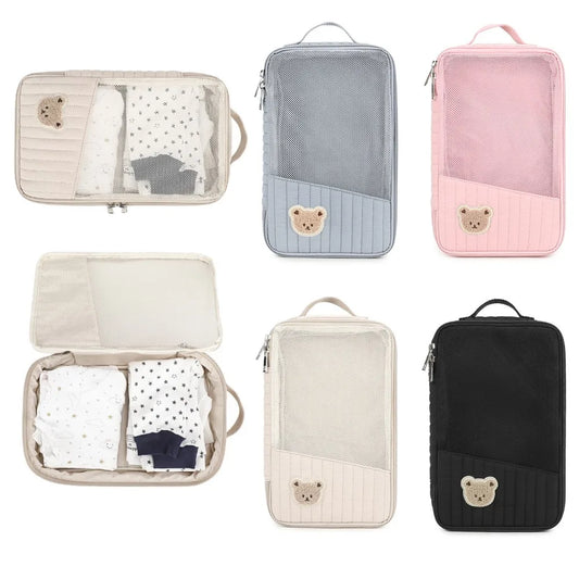 Bonito organizador de pañales para bebé – Bolsa de almacenamiento para cochecito para pañales, ropa, viajes y artículos esenciales de guardería