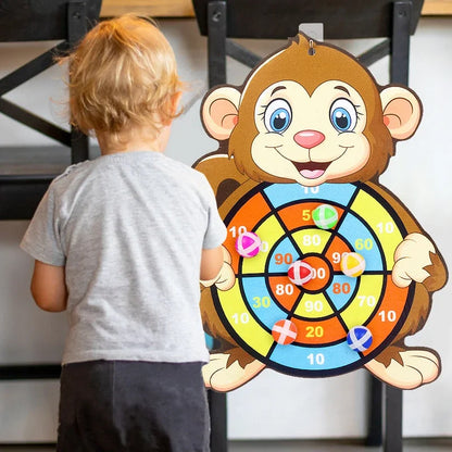 Educational Dart Board Baby Toy with Sticky Ball Darts – Indoor Montessori Sports Game for Children (Ages 3–7)