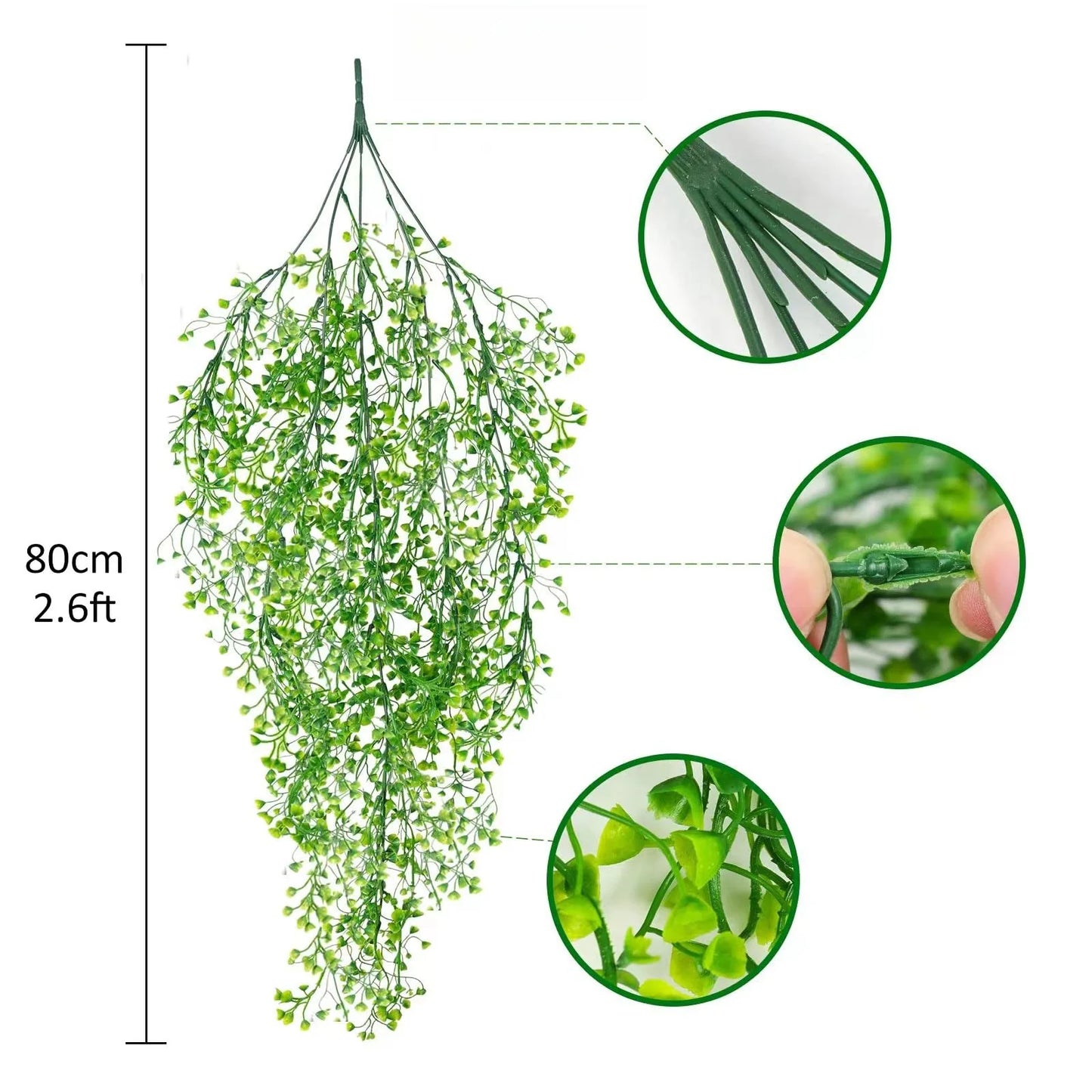 1 enredadera artificial de glicina colgante – Guirnalda de flores sintéticas resistente a los rayos UV para decoración del hogar en interiores y exteriores, bodas, fiestas y eventos