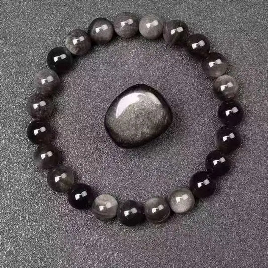 Natural Amethyst Crystal Bead Bracelet – Genuine Stone Bracelet for Women, Reiki Energy Jewelry & Fashion Gift Accessory