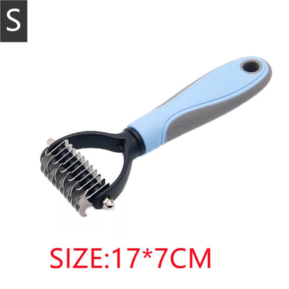Professional Pet Deshedding Comb Dog & Cat Hair Removal Brush Fur Trimmer Grooming Tool