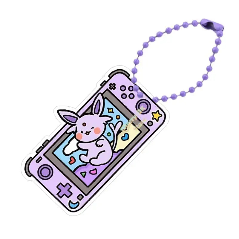 Pokémon Acrylic Keychain – Espeon, Umbreon, Leafeon & Snorlax Double-Sided Bead Chain Pendant