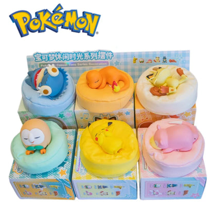 6 Styles Pokémon Pikachu Meowth Rowlet Charmander Gonbe Sleep Starry Dream Series Action Figure – Cartoon Toy Gift Model