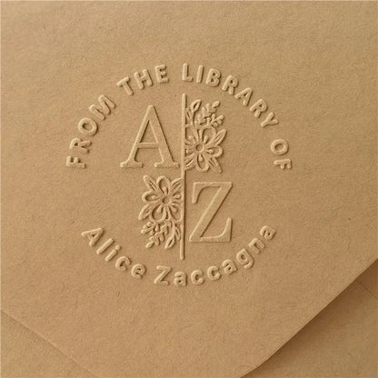 Custom Initials Embosser Stamp – Personalized Book & Wedding Embossing Seal for Address, Library & Gift Branding | Custom Paper Decor Accessory