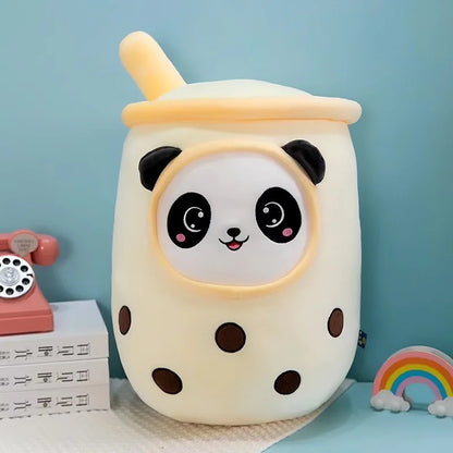 Giant Bubble Tea Plush Pillow – 22–70cm Squishy Milk Tea Boba Stuffed Toy Fruit Drink Bottle Decor Gift