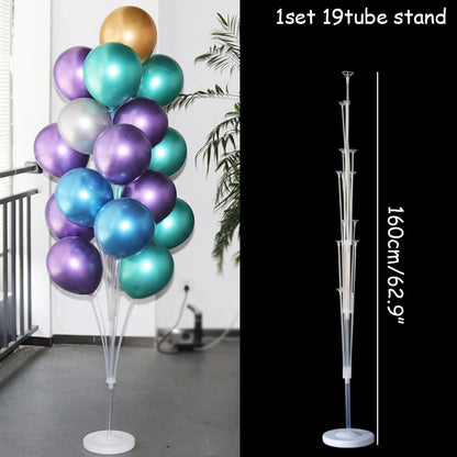 Kit de Soporte de Columna para Globos – Soporte Metálico para Globos con Base para Globos de Látex para Baby Shower, Cumpleaños, Bodas y Decoraciones de Fiestas