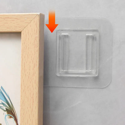 40-Piece Clear Self-Adhesive Wall Hooks – Transparent Traceless Hooks for Kitchen, Bathroom & Home Organization