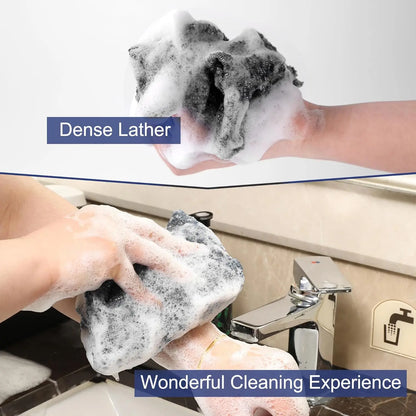 Toalla de baño exfoliante – Estropajo de espalda para el cuerpo, paño de lavado, esponja de ducha suave para limpieza profunda, exfoliación de la piel y accesorios de baño
