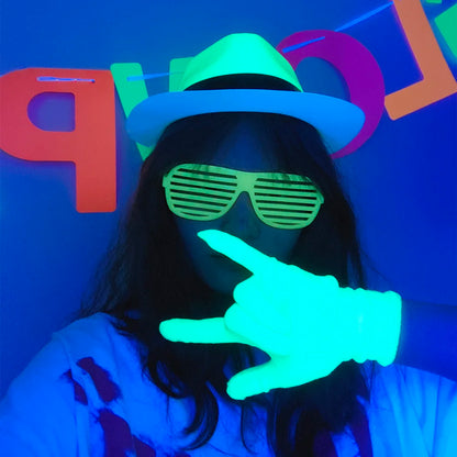 Neon UV Reactive Party Hats – Fluorescent Formal Hats for Glow Parties, Festivals & Events