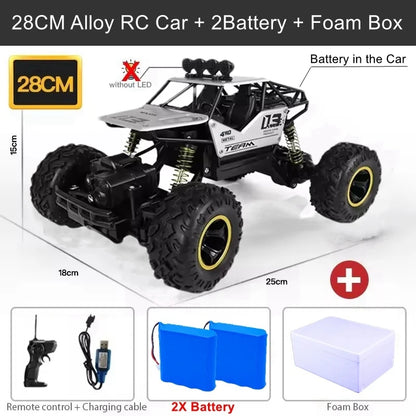 Oike Coche teledirigido 4x4 todoterreno 4WD RC Rock Crawler, coche RC de carreras y drifting todoterreno para niños y adultos
