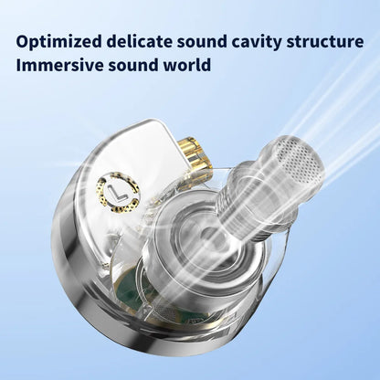 Écouteurs intra-auriculaires TRN Conch HiFi – IEM à transducteur dynamique DLC Diamond avec embouts de réglage interchangeables pour le jeu, la musique et les appareils Xiaomi