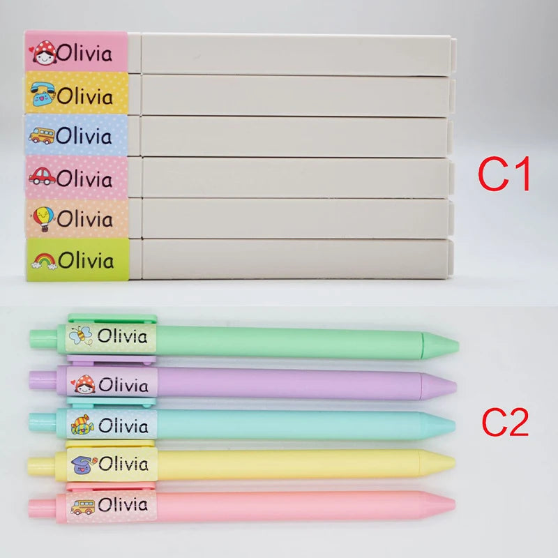 Autocollants personnalisés imperméables avec nom de bébé – Étiquettes autocollantes personnalisables pour la maternelle, les fournitures scolaires des enfants, la papeterie, les vêtements et les objets personnels