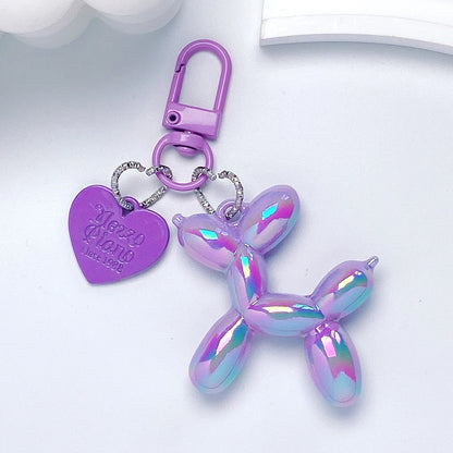 Cute Acrylic Balloon Dog Keychain – Cartoon Y2K Bag Pendant for Women & Couples, Car Key Chain, Jewelry Gift & Decorative Accessory