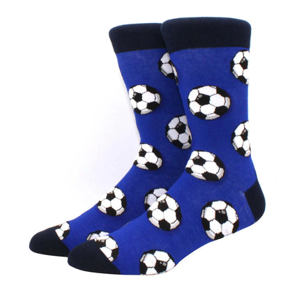 Funny Colorful Hip Hop Socks – Combed Cotton Animal, Astronaut & Geometric Print Socks for Men & Women, Business Dress Wear