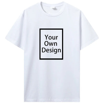 Camiseta de Algodón Personalizada – Camiseta de Verano de Manga Corta para Hombre | Foto, Logotipo y Diseño Personalizado Impreso DIY Ropa Casual