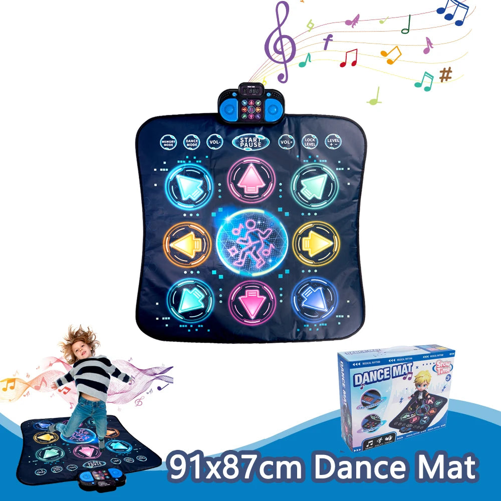 Kids Electronic Dance Mat – Double Player Music Dance Pad with 9 Levels Educational Toy