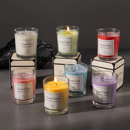 Premium Aromatherapy Soy Wax Candle – Handmade Glass Scented Candle in Gift Box, Smokeless Decorative Candle & Companion Gift