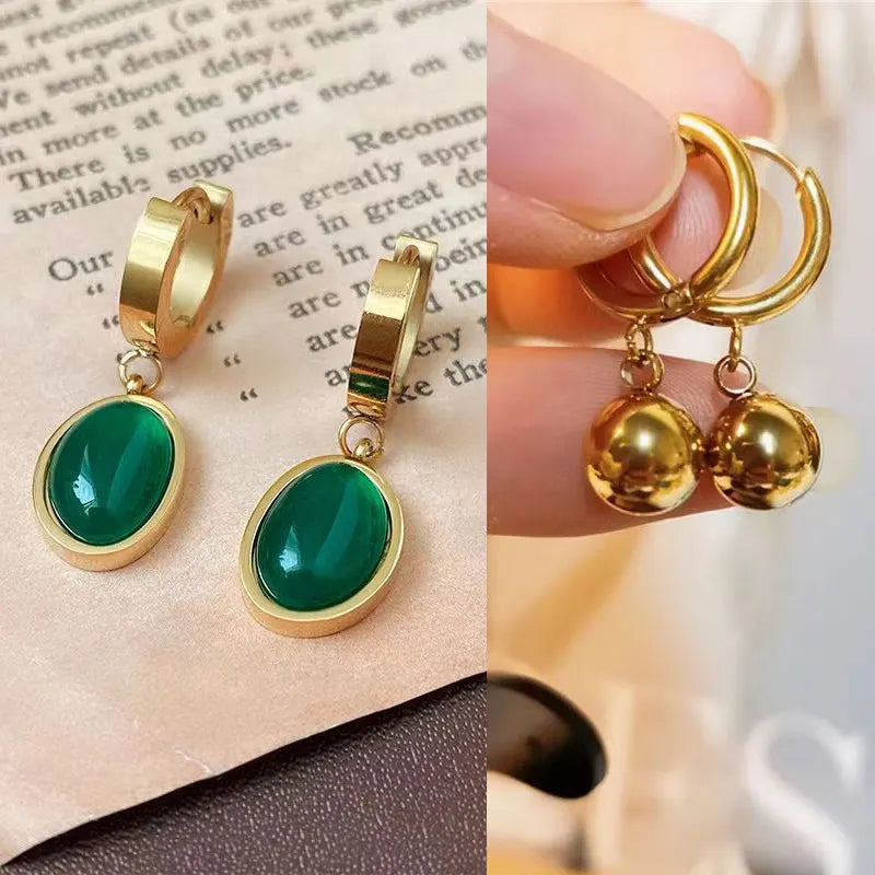 10-Piece Gold Stainless Steel Hoop Earring Hooks with Round Posts – DIY Earring Making Supplies & Jewelry Findings for Women
