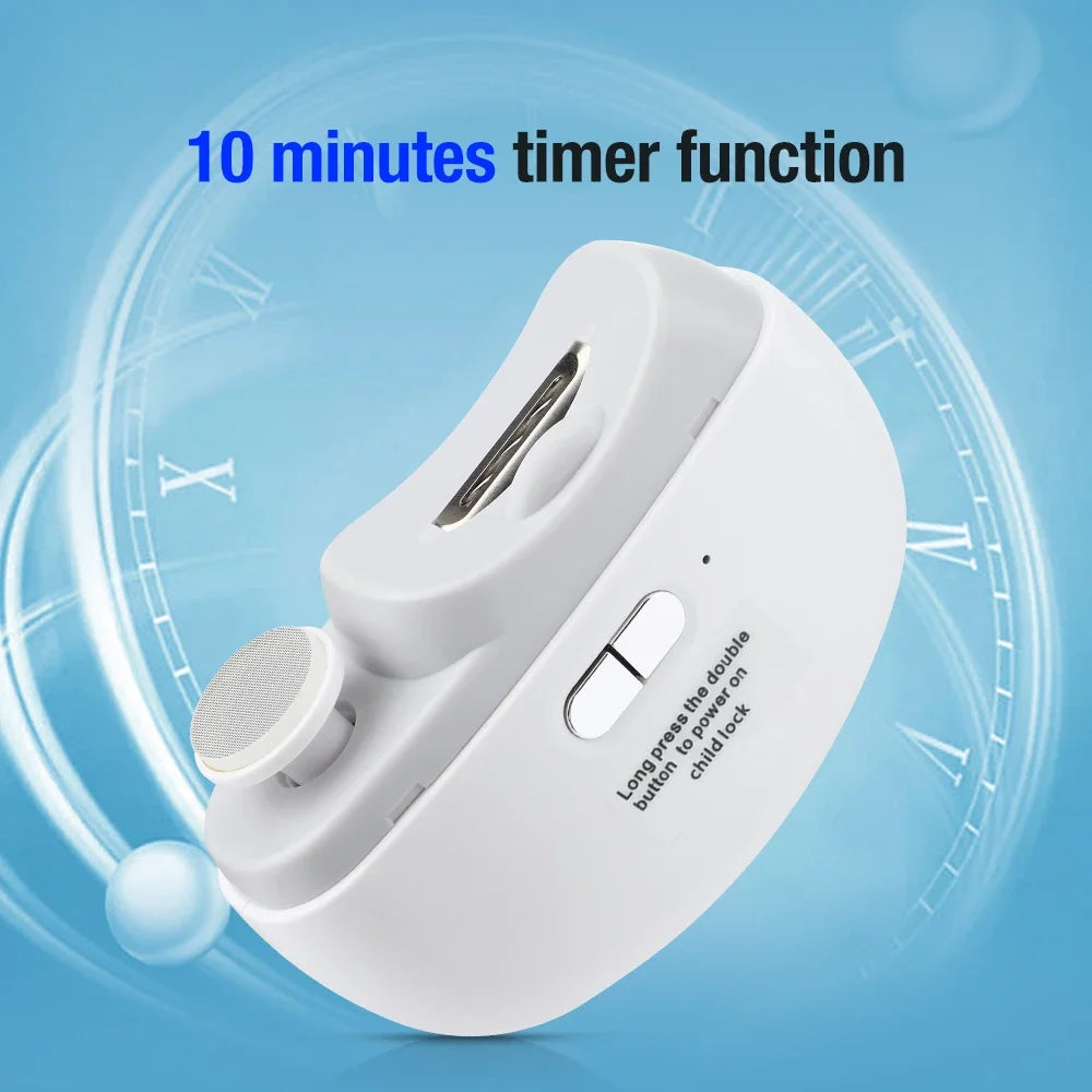 Electric Nail Clipper Trimmer – Rechargeable Baby & Adult Nail Cutter with LED Light, Grinder & Polisher