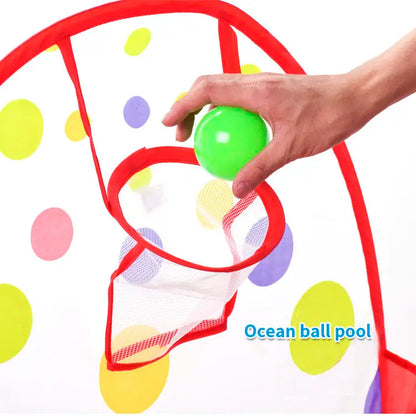 Children’s Ocean Ball Pool – 0.9M Bobo Ball Pit with Basketball Hoop Toy (No Balls Included)