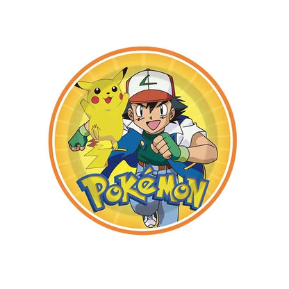Pokémon Birthday Party Decorations Set – Balloons, Keychains, Napkins, Stickers, Tableware, Plates & Tablecloth Party Supplies & Favors