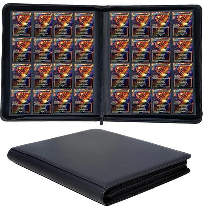 Classeur de cartes à collectionner 1024 pochettes | Grand album à fermeture éclair étanche de 12/16 pochettes pour cartes Pokémon, Yu-Gi-Oh!, MTG & TCG