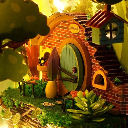 Kit de book nook à fabriquer soi-même – Maquette de maison de poupée miniature en bois à insérer dans une étagère pour adultes, loisirs créatifs et décoration d'intérieur