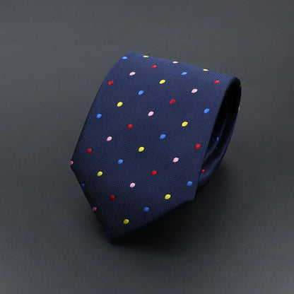 Corbata de hombre de fantasía con perro de dibujos animados, Paisley, rayas y lunares para negocios y bodas