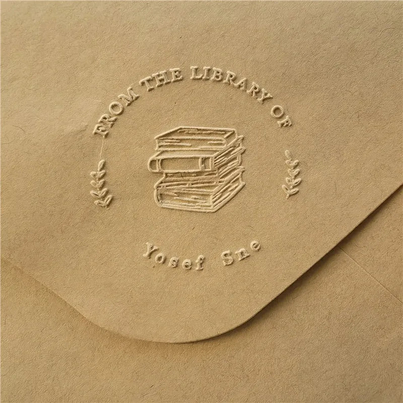 Custom Initials Embosser Stamp – Personalized Book & Wedding Embossing Seal for Address, Library & Gift Branding | Custom Paper Decor Accessory