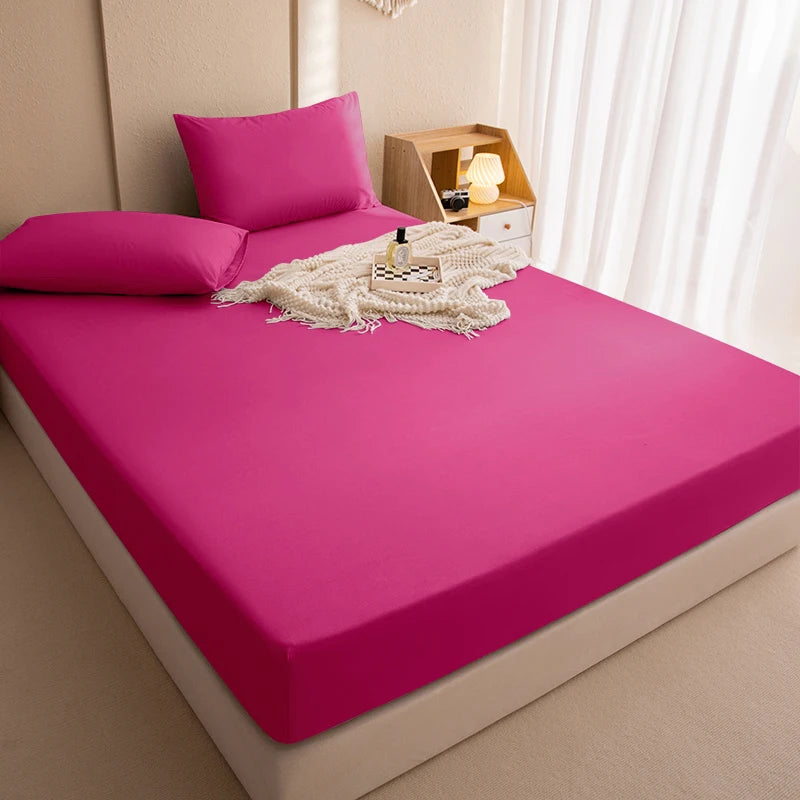 Protège-matelas 100 % imperméable – Housse de matelas ajustée avec bande élastique pour lits simples, doubles, Queen et King