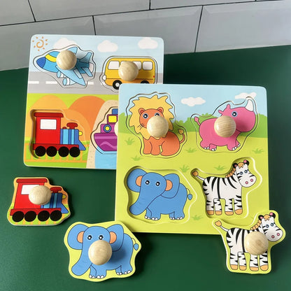 Jouet de puzzle en bois Montessori pour bébé – Jeu d'apprentissage éducatif pour les tout-petits de 1 à 3 ans, activité de développement cérébral d'association de formes pour enfants, cadeau d'anniversaire et jouet d'apprentissage précoce