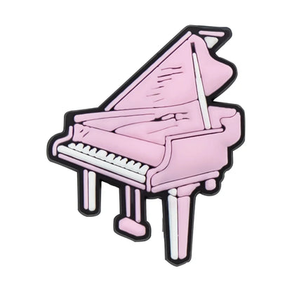 1/30PCS Girls' Shoe Charms – Flower, Perfume, Piano & Cassette Clog Pins in Pink, Cute Shoe Decorations for Women & Kids