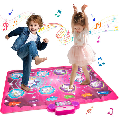 Kids Electronic Dance Mat – Double Player Music Dance Pad with 9 Levels Educational Toy