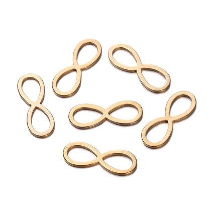 10 breloques géométriques creuses en acier inoxydable pour bijoux – Connecteurs de pendentif pour boucles d'oreilles, colliers et fabrication de bijoux