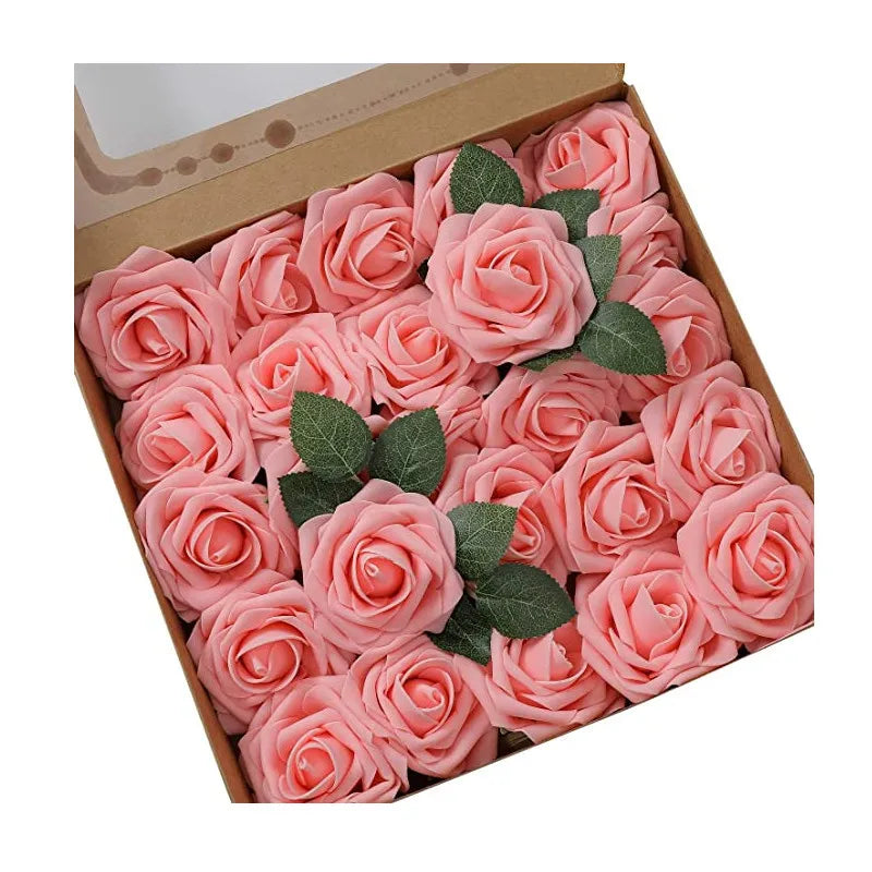 Rosas artificiales de espuma, de 10 a 100 unidades – Rosas sintéticas realistas para ramos de boda, centros de mesa, decoraciones para fiestas, regalos para el Día de la Madre y San Valentín, arreglos florales de bricolaje
