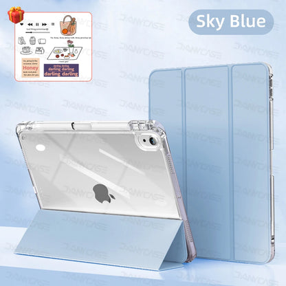 Étui pour iPad avec porte-crayon pour iPad Air 6/5, iPad Pro 11/12.9/13, iPad 10e génération, 10.2, 9.7 et iPad Mini 7/6 – Étui intelligent de protection