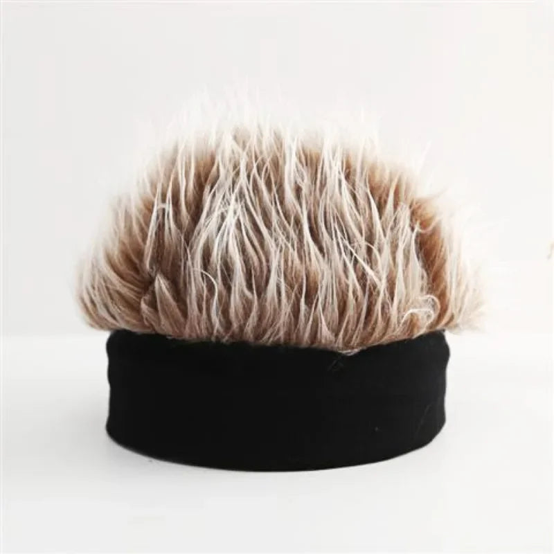 Fashionable Hip-hop Style Decorative Cosplay Wig Knitted Cap – Personalized Party Wig Cap for Hip-hop Outfit & Costume Wear