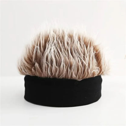 Fashionable Hip-hop Style Decorative Cosplay Wig Knitted Cap – Personalized Party Wig Cap for Hip-hop Outfit & Costume Wear