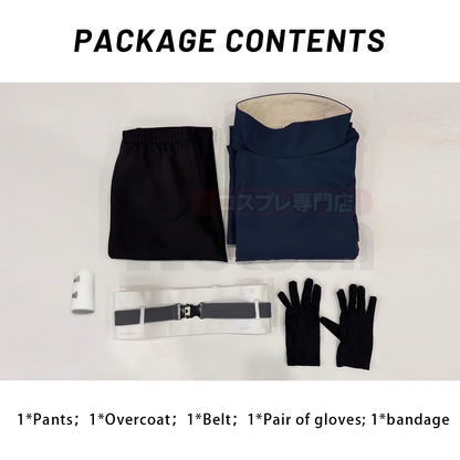Cosplay Costume Set – Coat, Elastic Pants, Belt & Gloves Unisex Adult Outfit for Cosplay Convention, Halloween, Roleplay & Gift