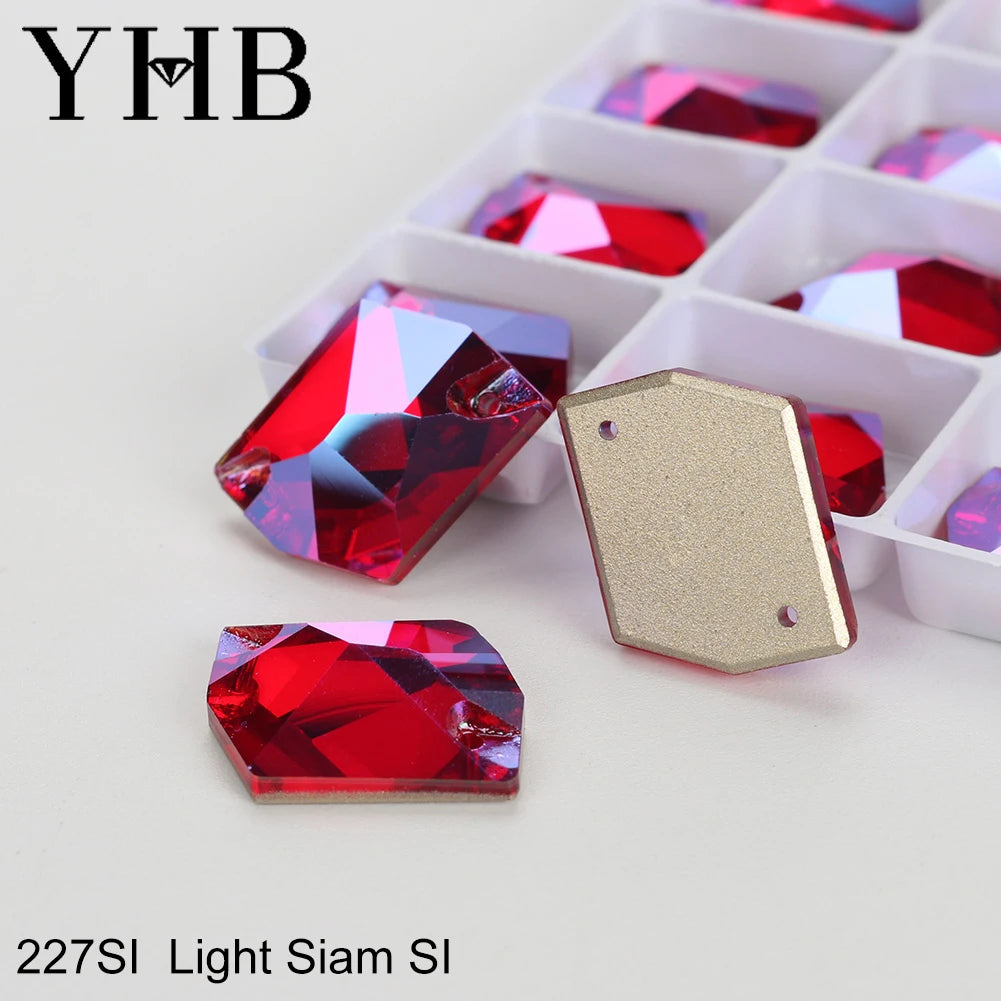 Strass à coudre YHB Cosmic AB Moonlight – Pierres plates en cristal de verre pour la décoration de vêtements et de sacs