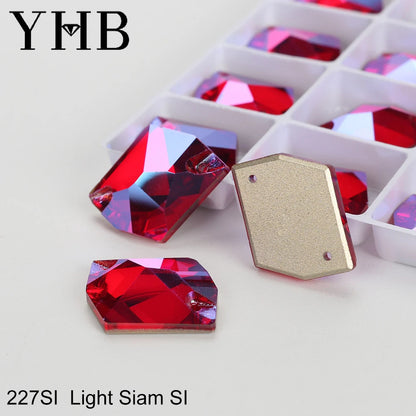 Strass à coudre YHB Cosmic AB Moonlight – Pierres plates en cristal de verre pour la décoration de vêtements et de sacs