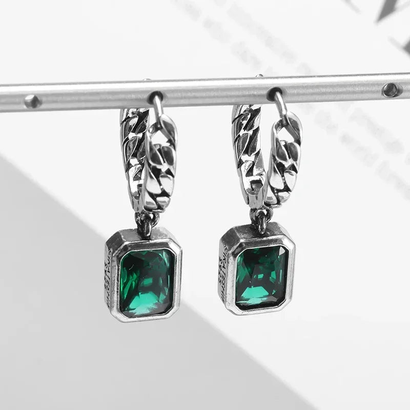 Gothic Bat Zircon Earrings – Dark Night Punk Rock Hip Hop Jewelry for Men & Women, Fashion Statement Earrings & Alternative Accessories