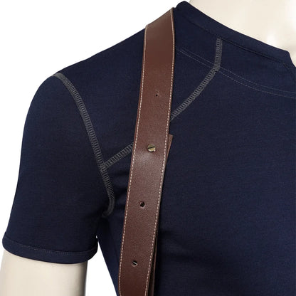 Resident Evil Leon S. Kennedy Inspired Cosplay Costume – Tactical Utility Belt Set with Bags, Holster & Officer Outfit Accessories for Carnival & Halloween