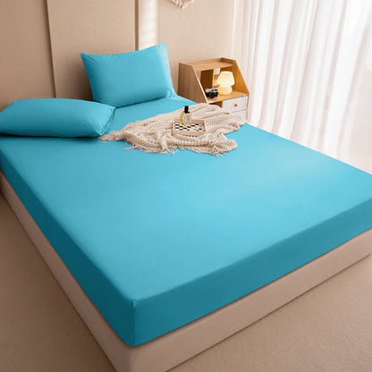 Protège-matelas 100 % imperméable – Housse de matelas ajustée avec bande élastique pour lits simples, doubles, Queen et King