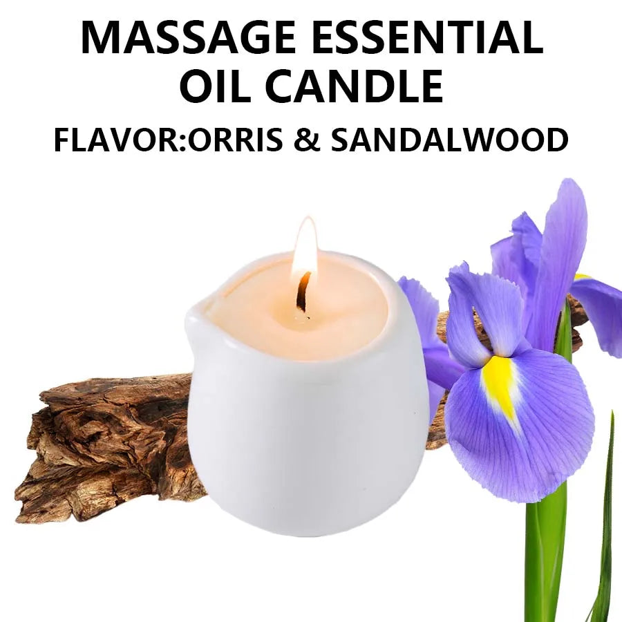 1PC Luxury Massage Oil Candle – Scented Aromatherapy Candle for Relaxation & Skin Moisturizing, Body Oil Candle for Spa & Self-Care
